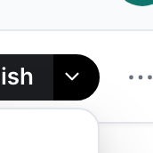 The menu beside Publish: share, copy link, view published site, and export as PDF, PowerPoint or Word