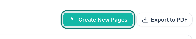 The Create New Pages button along the top of the responses console