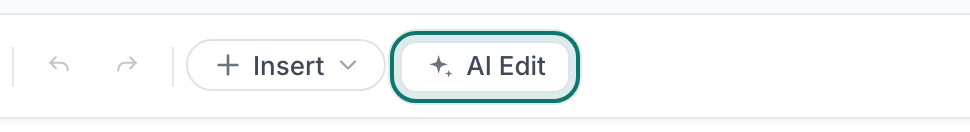 The AI Edit button in the editor toolbar