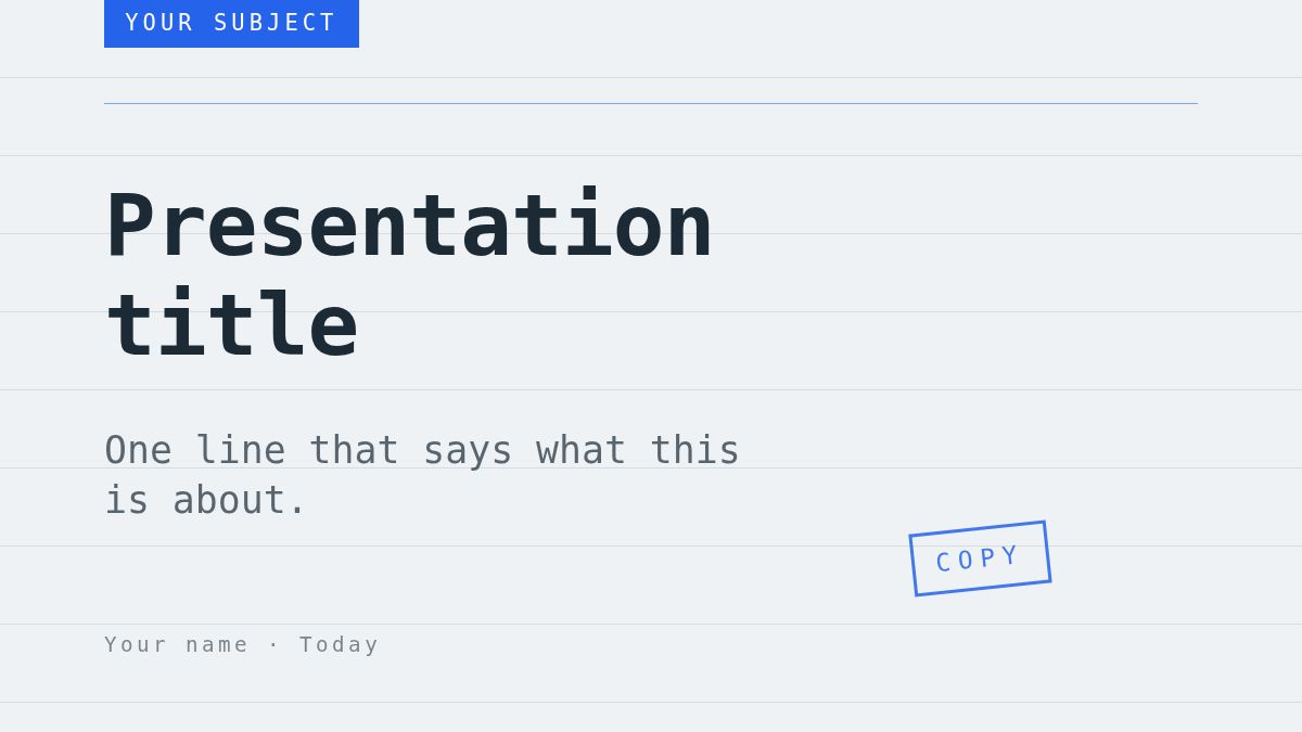 Screenshot of the Archive template