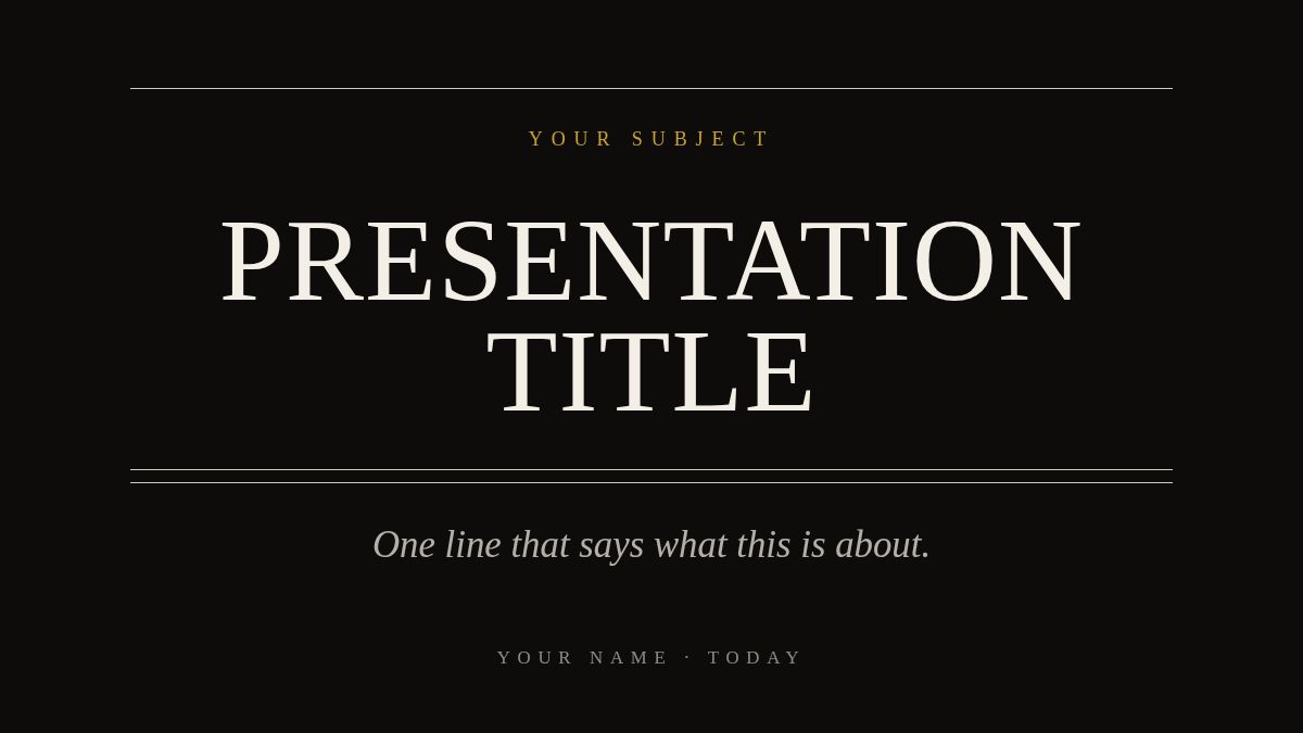 Screenshot of the Atelier Noir template