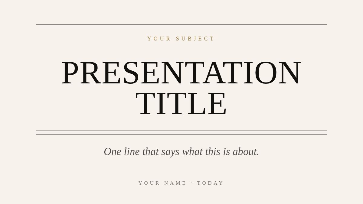 Screenshot of the Atelier template
