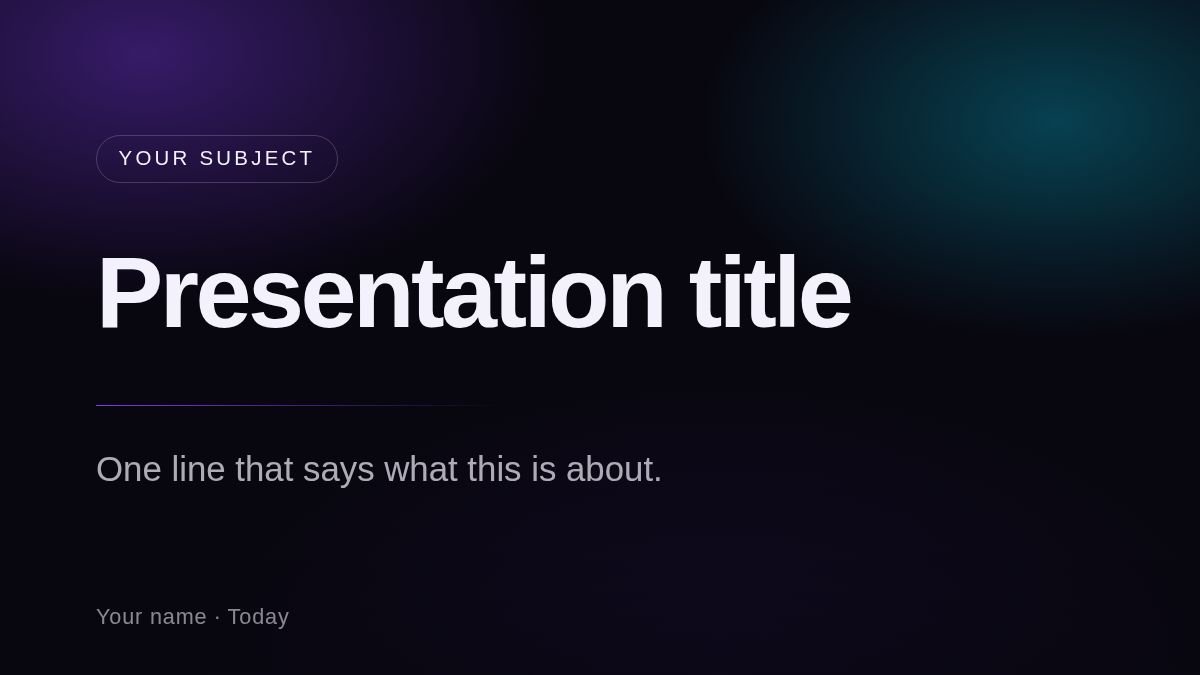 Screenshot of the Aurora template
