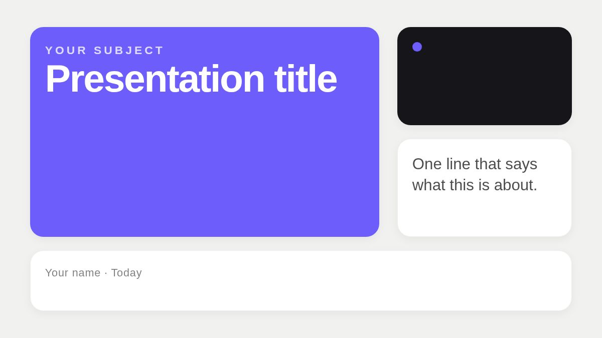 Screenshot of the Bento template
