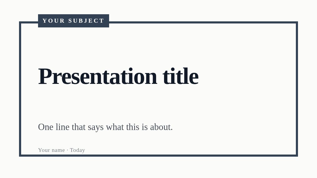 Screenshot of the Board Update template