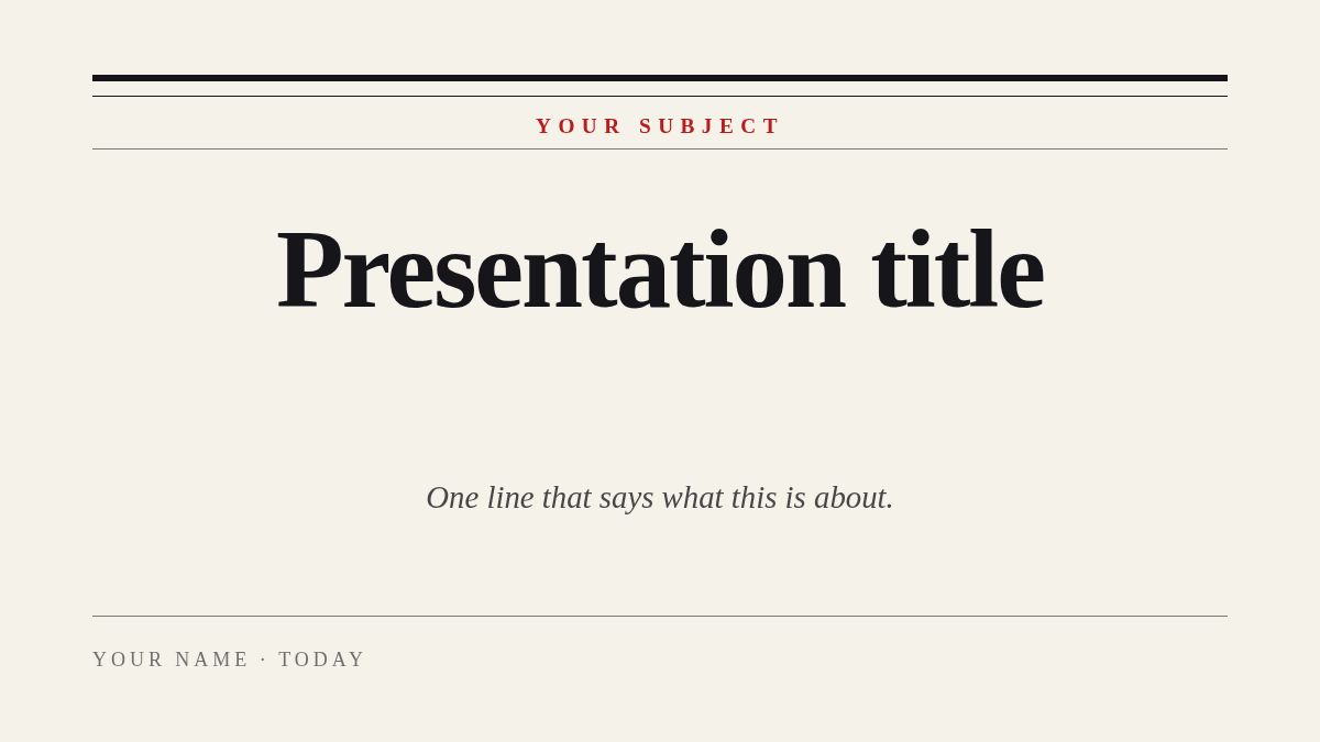 Screenshot of the Broadsheet template