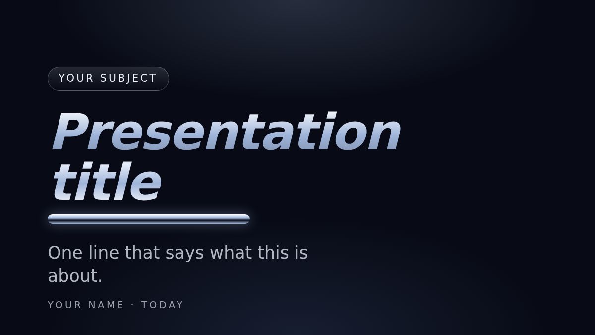 Screenshot of the Chrome Drift template