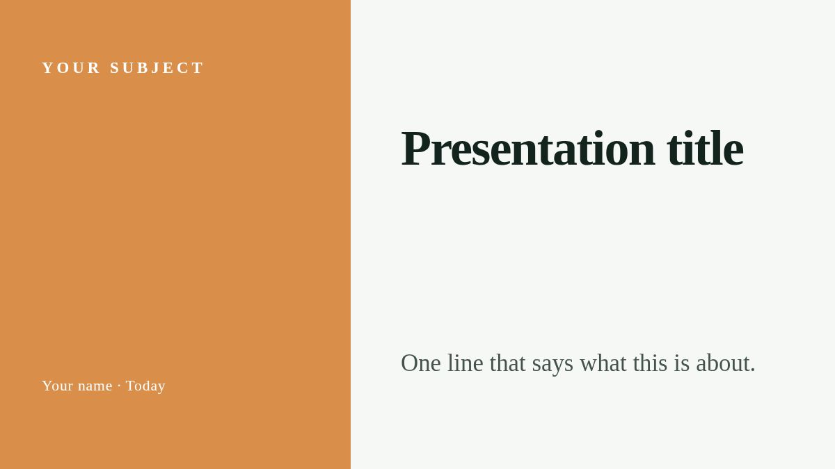 Screenshot of the Course Overview template