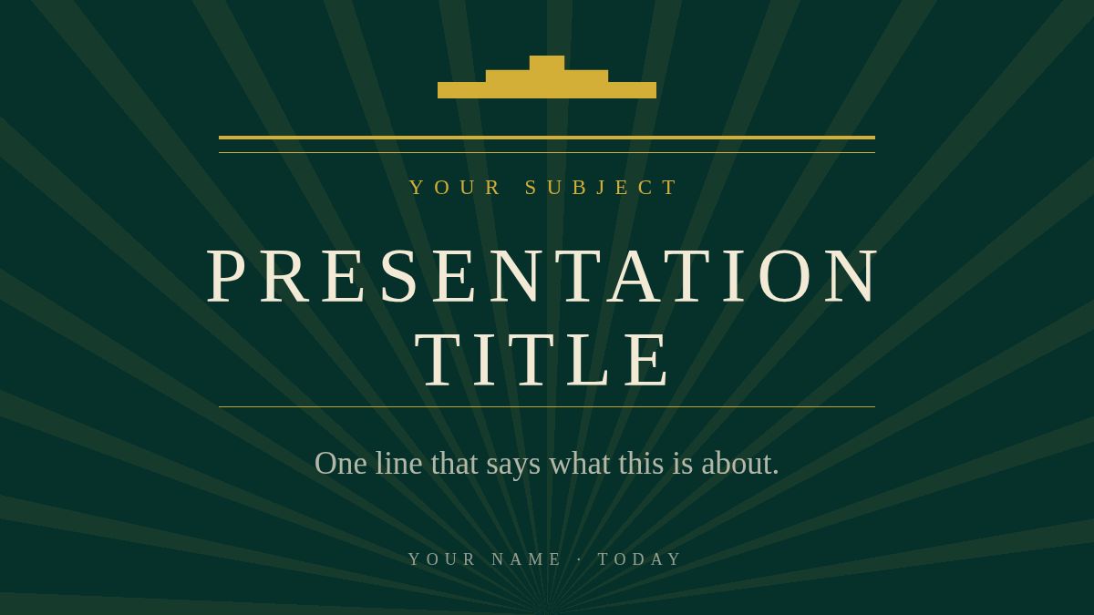 Screenshot of the Deco Emerald template