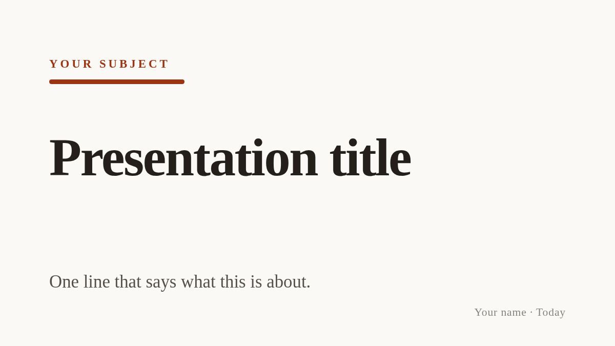 Screenshot of the Editorial Serif template