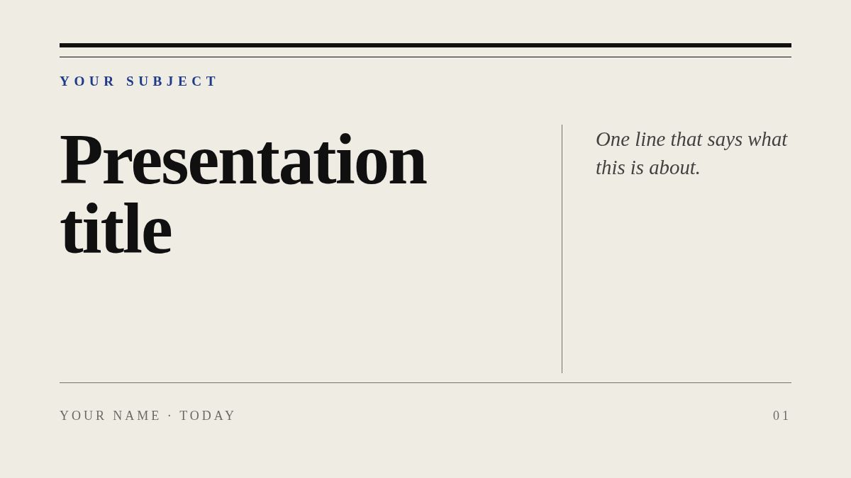 Screenshot of the Gazette template