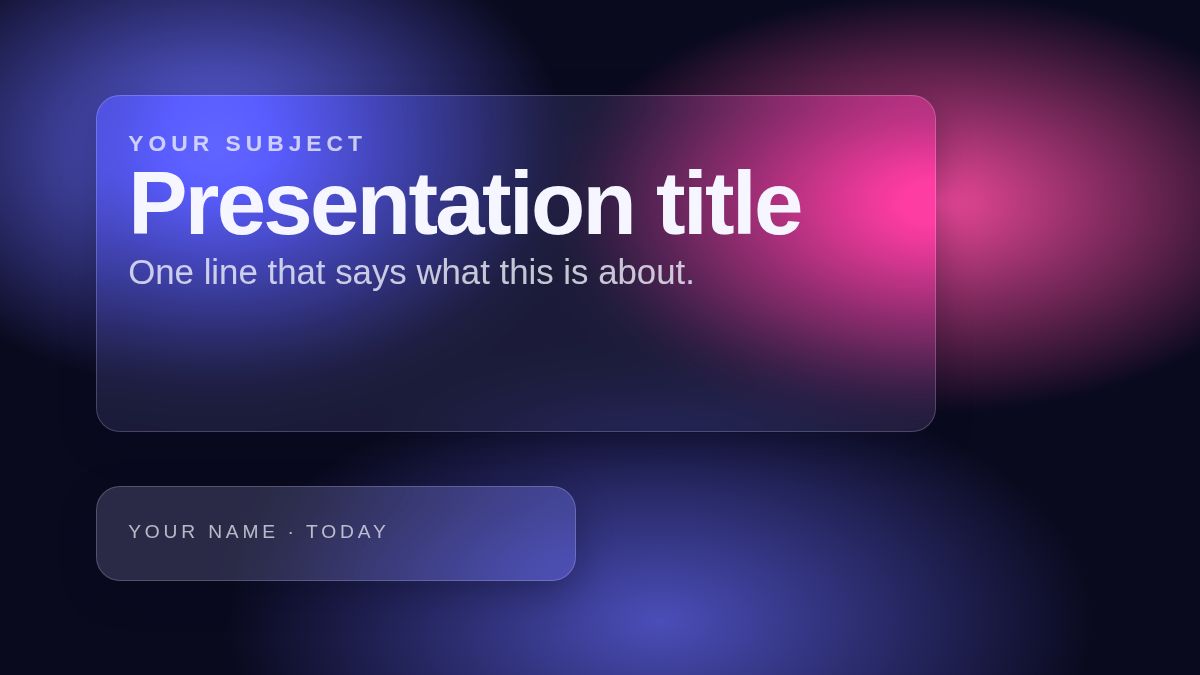 Screenshot of the Frosted template