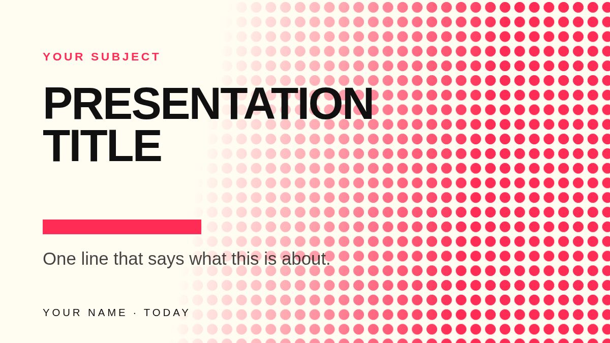 Screenshot of the Halftone template