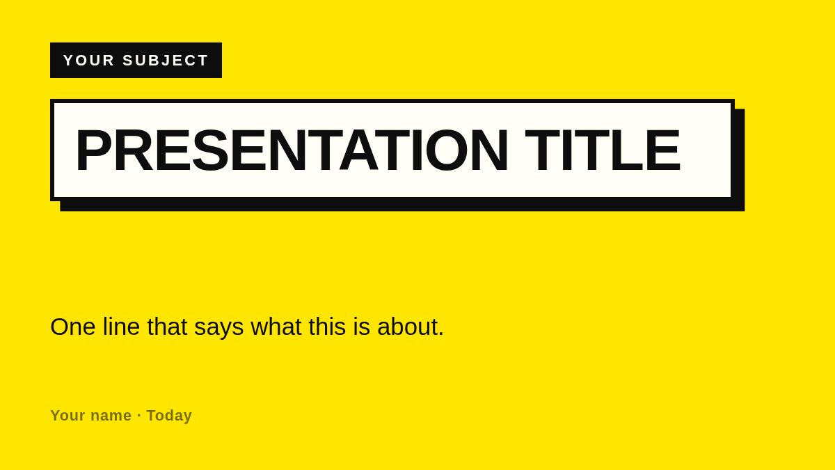 Screenshot of the Hard Yellow template