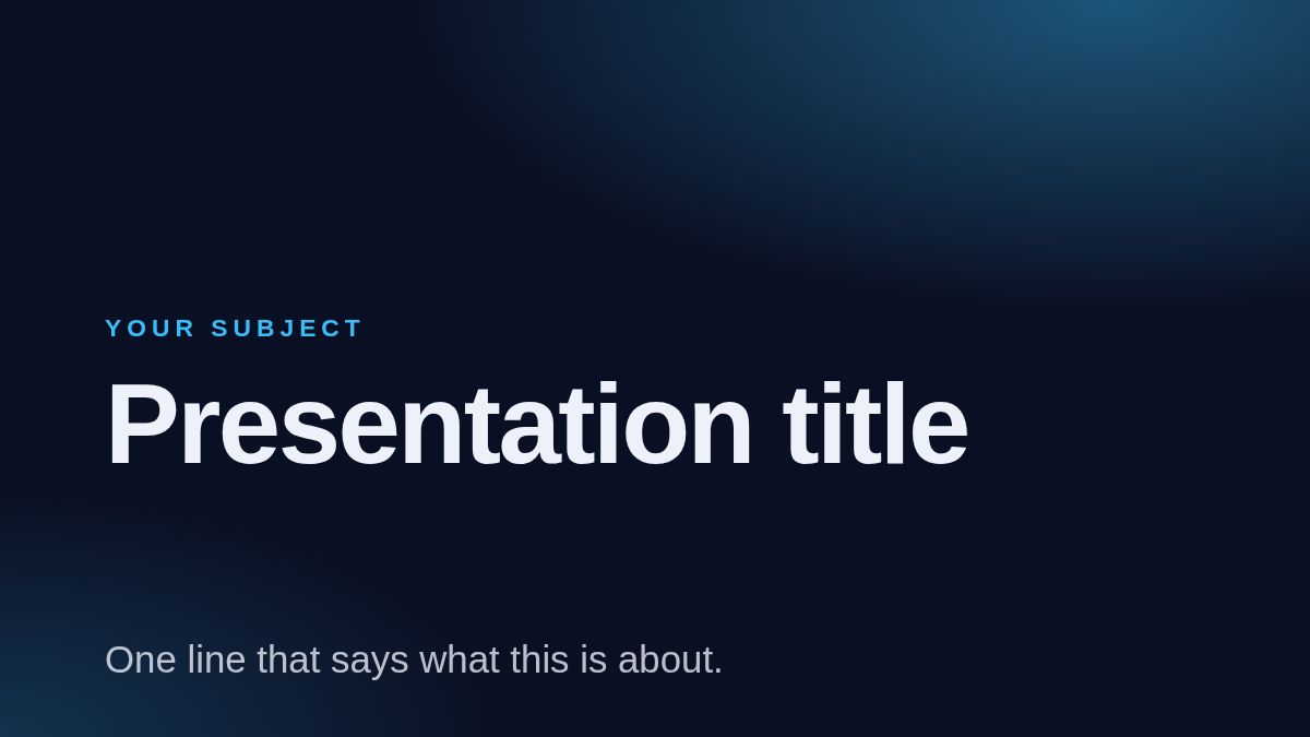 Screenshot of the Keynote Deck template