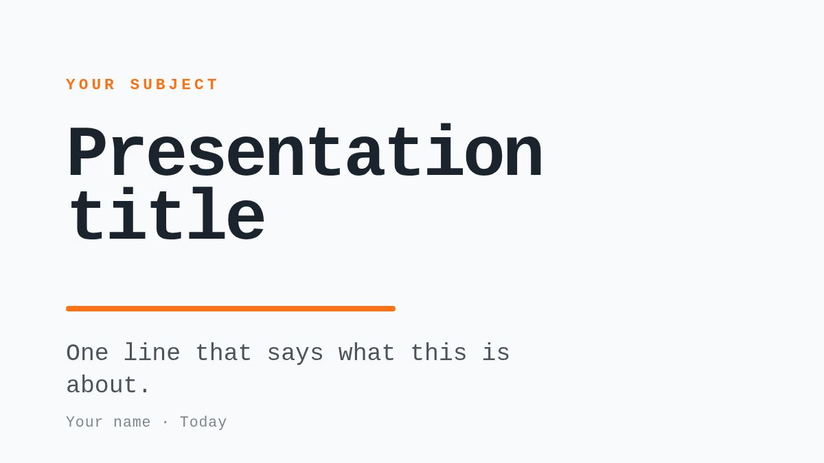 Screenshot of the Lab Meeting template