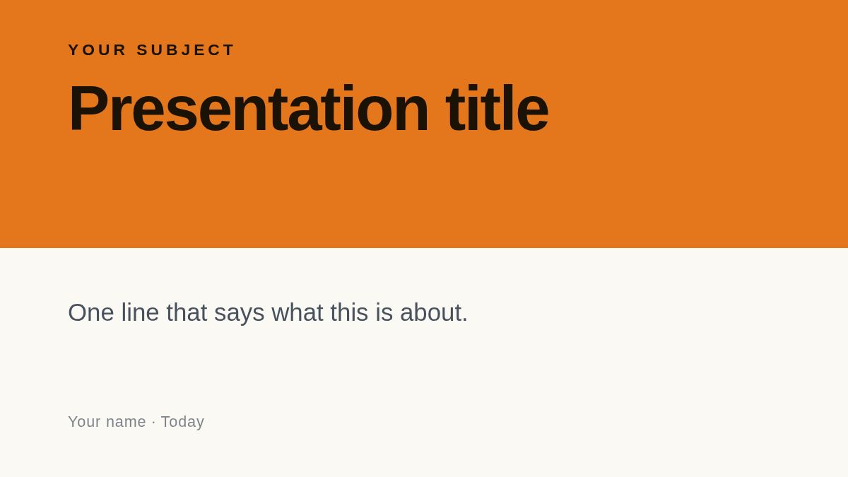 Screenshot of the Lesson Opener template