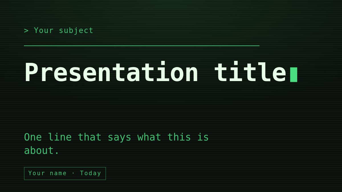 Screenshot of the Phosphor template
