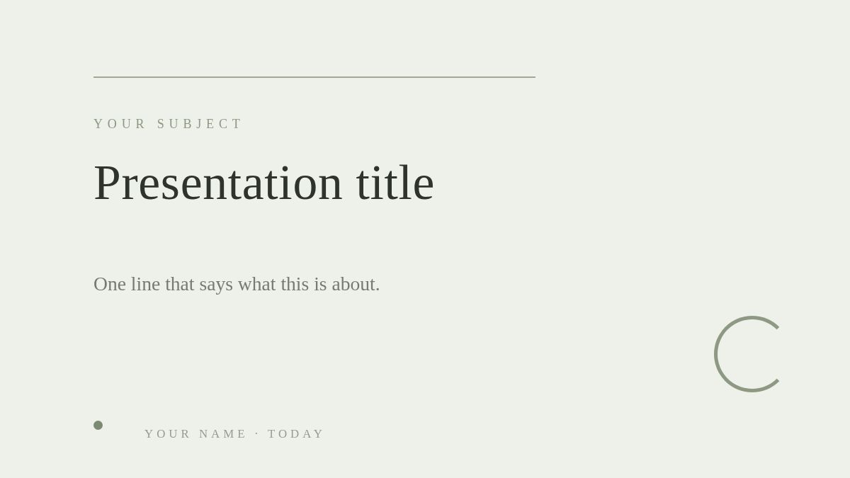 Screenshot of the Quiet Sage template