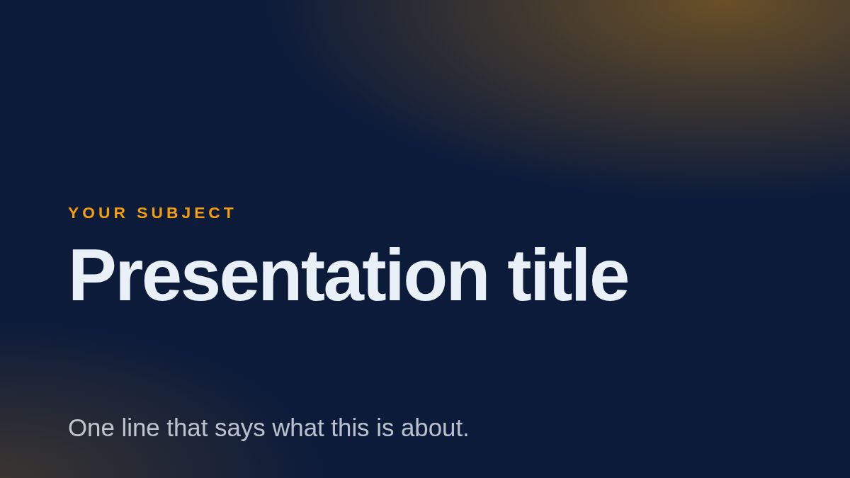 Screenshot of the Sales Pitch template