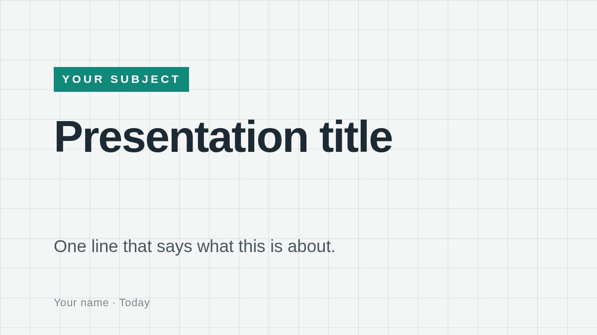 Screenshot of the Seminar Slides template