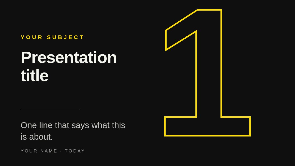 Screenshot of the Specimen Noir template