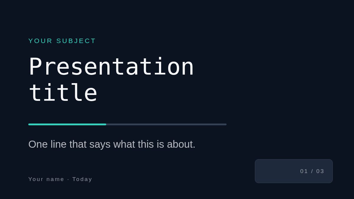 Screenshot of the Syntax template