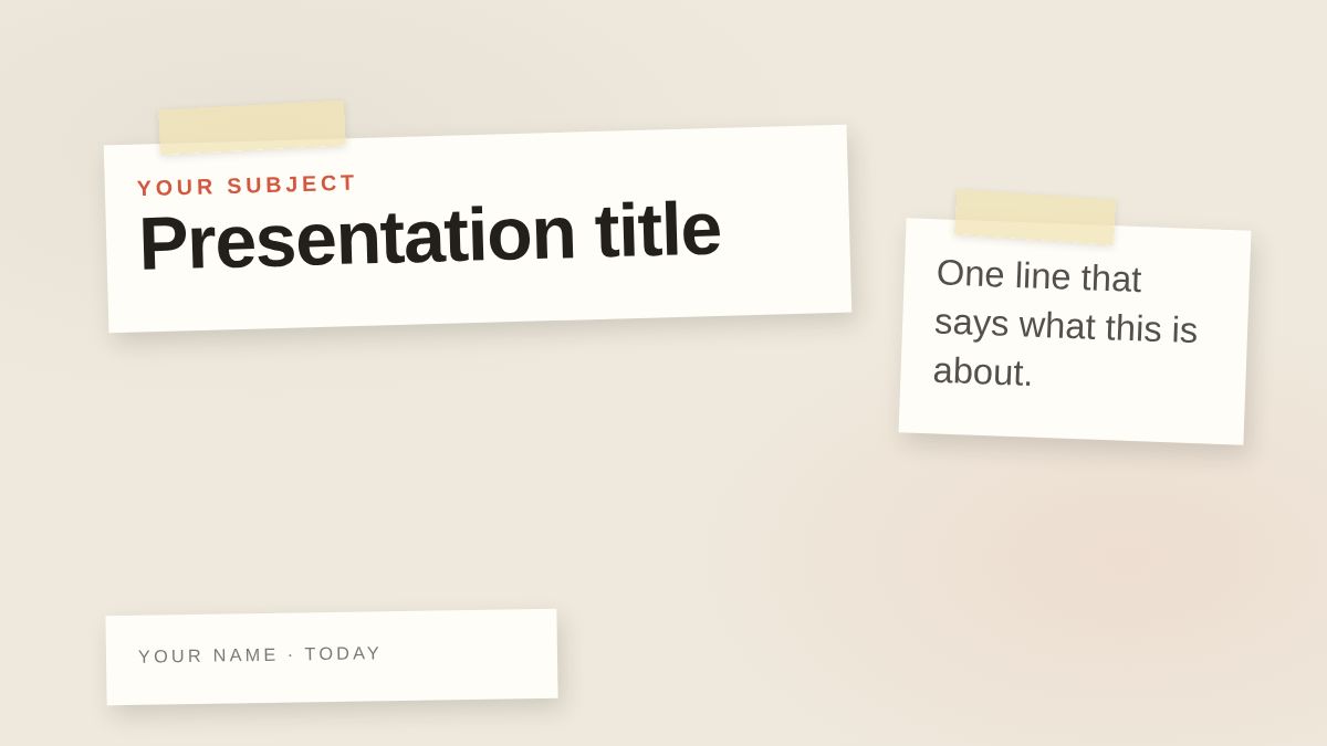 Screenshot of the Taped Up template