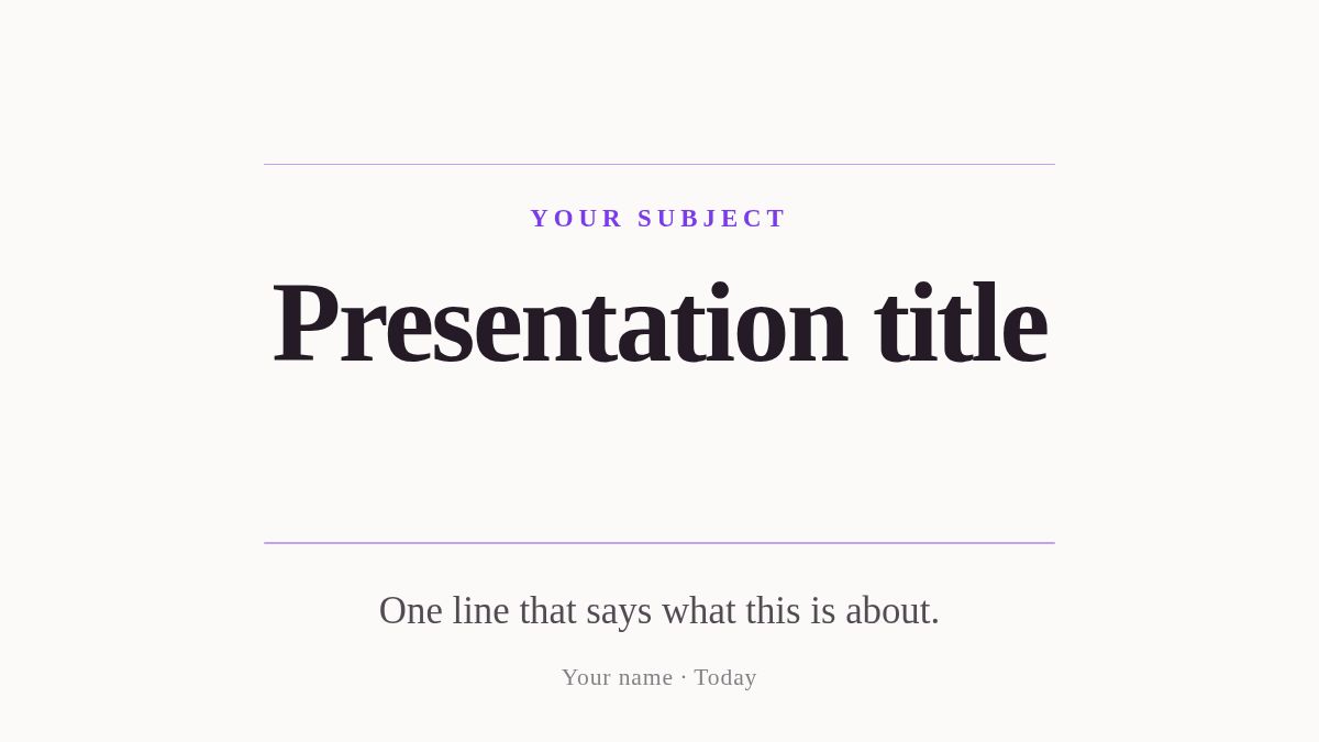 Screenshot of the Thesis Defense template