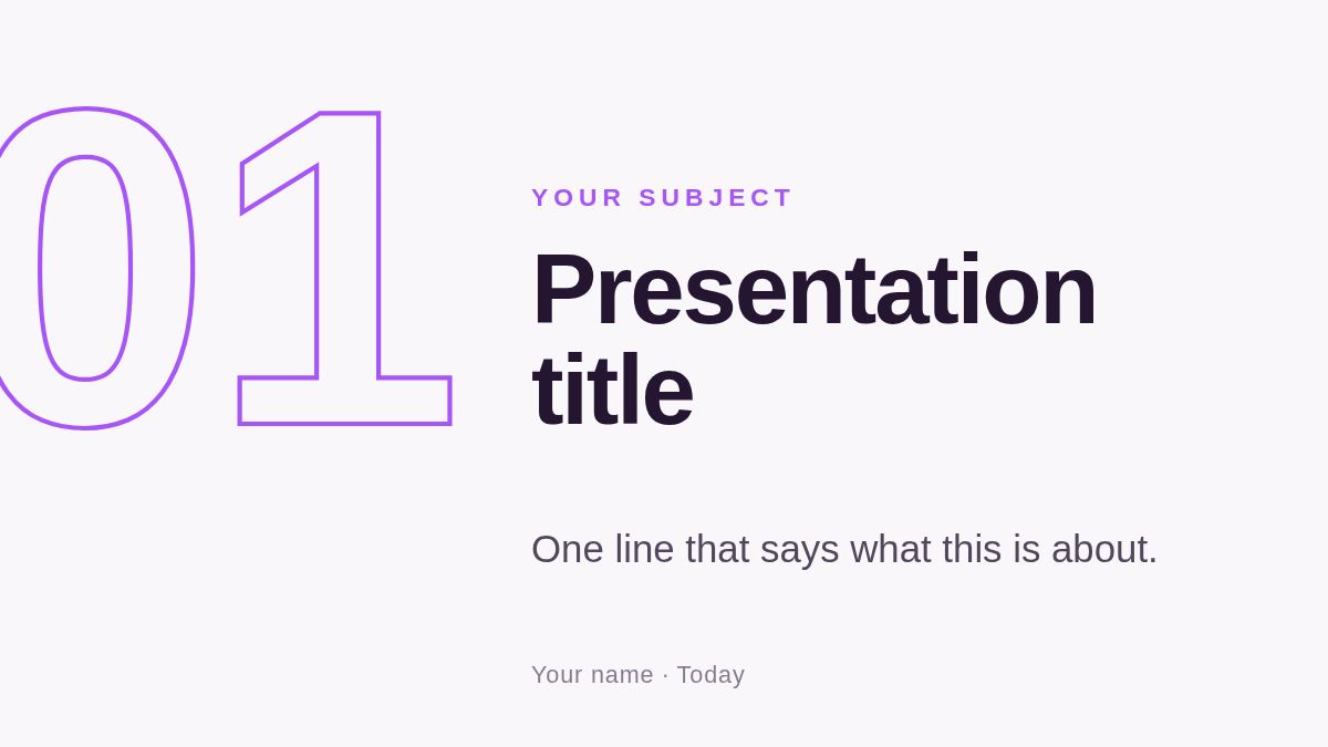 Screenshot of the Workshop Session template